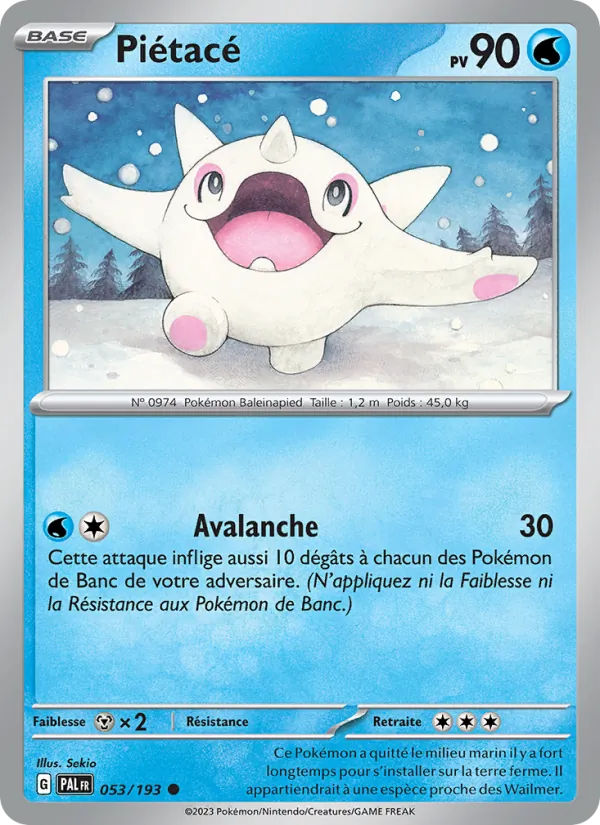 Carte Pokémon Piétacé de l'extension Évolutions à Paldea