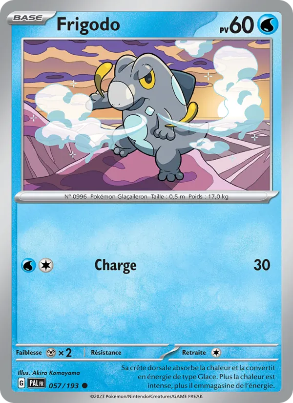 Carte Pokémon Frigodo de l'extension Évolutions à Paldea
