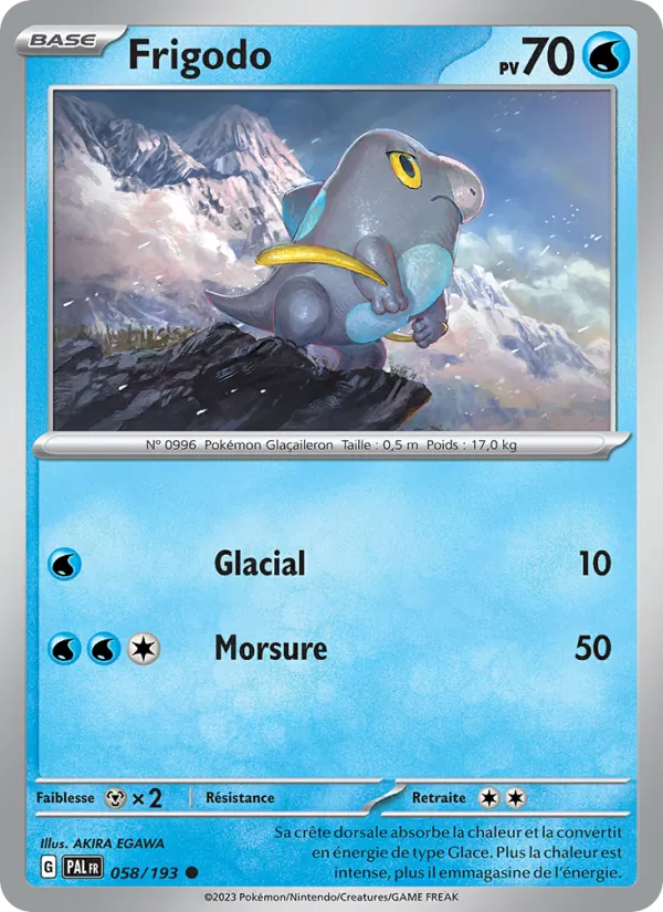 Carte Pokémon Frigodo de l'extension Évolutions à Paldea