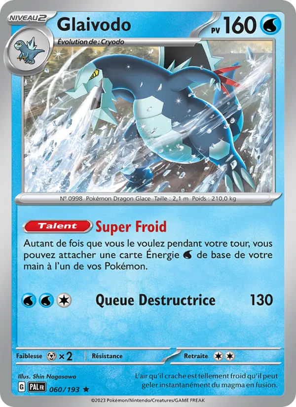 Carte Pokémon Glaivodo de l'extension Évolutions à Paldea