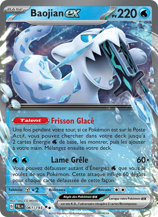 Carte Pokémon Baojian-ex de l'extension Évolutions à Paldea