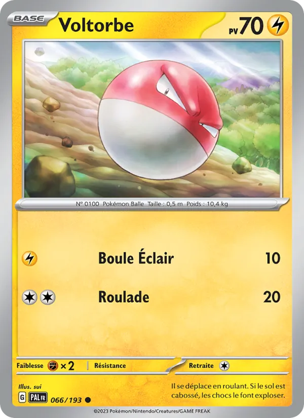 Carte Pokémon Voltorbe de l'extension Évolutions à Paldea