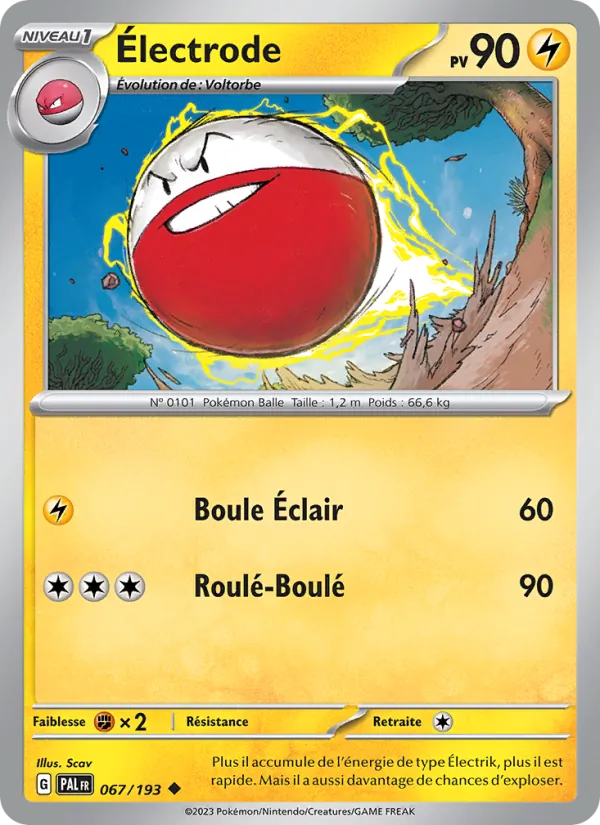 Carte Pokémon Électrode de l'extension Évolutions à Paldea