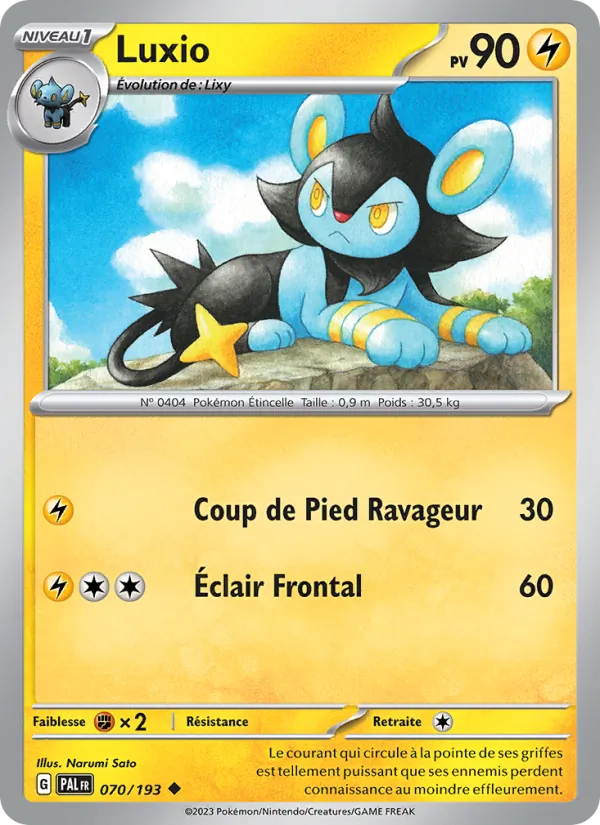 Carte Pokémon Luxio de l'extension Évolutions à Paldea