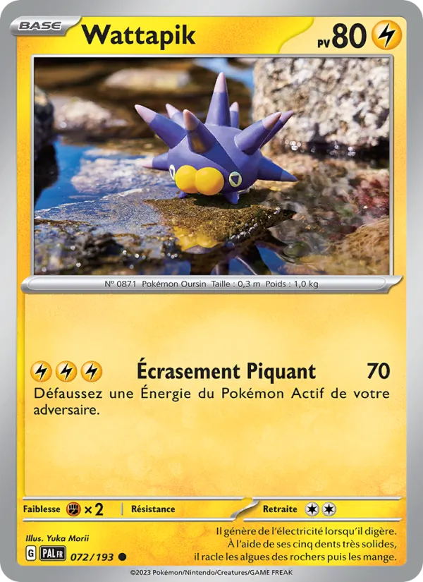 Carte Pokémon Wattapik de l'extension Évolutions à Paldea