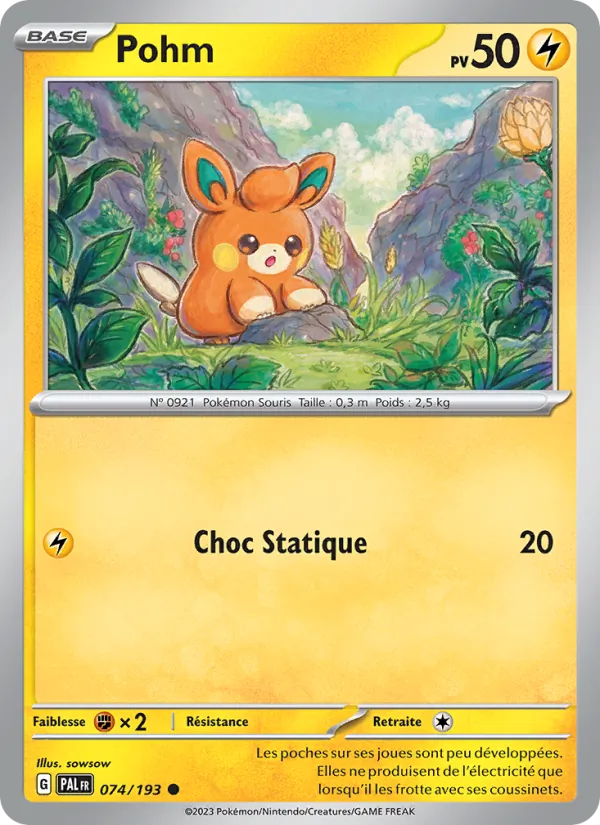 Carte Pokémon Pohm de l'extension Évolutions à Paldea