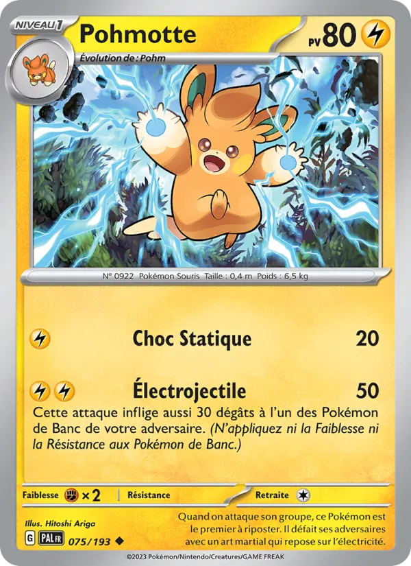 Carte Pokémon Pohmotte de l'extension Évolutions à Paldea