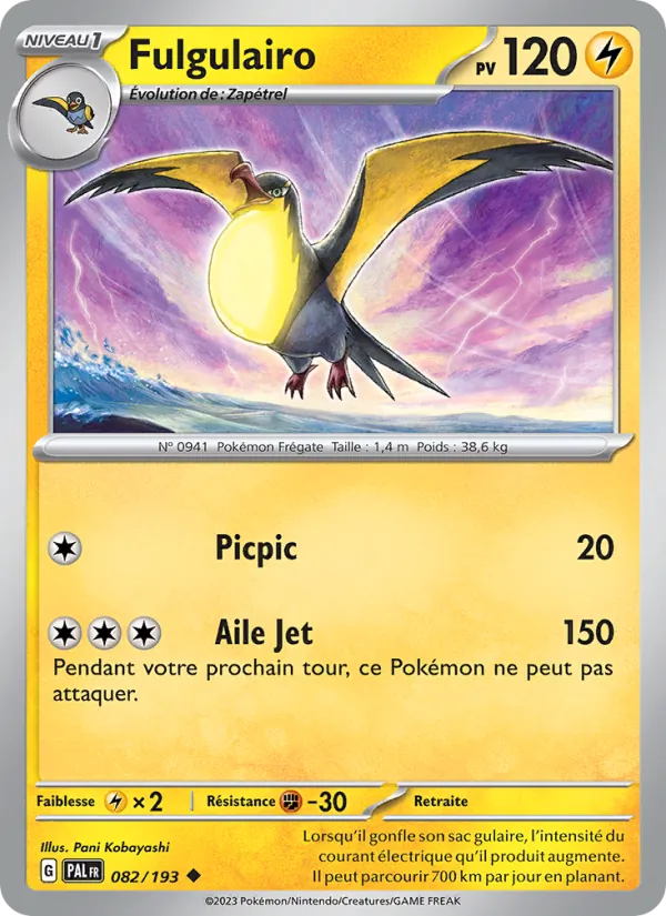 Carte Pokémon Fulgulairo de l'extension Évolutions à Paldea