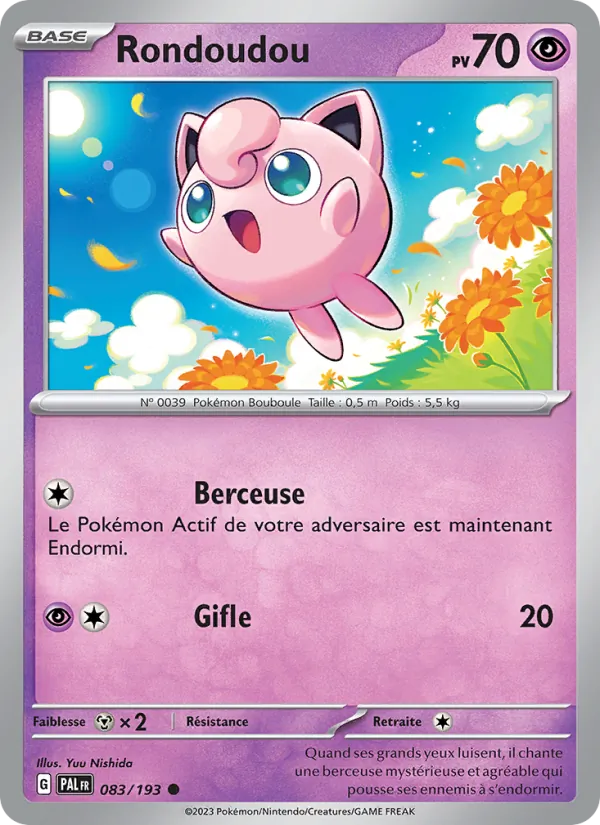 Carte Pokémon Rondoudou de l'extension Évolutions à Paldea