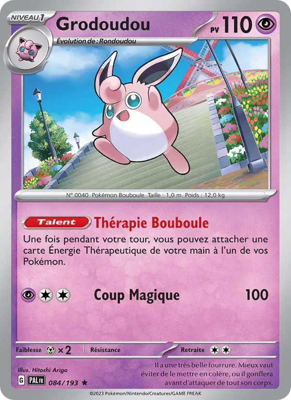 Carte Pokémon Grodoudou de l'extension Évolutions à Paldea