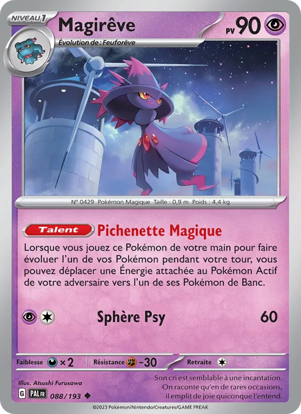 Carte Pokémon Magirêve de l'extension Évolutions à Paldea