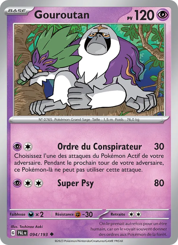 Carte Pokémon Gouroutan de l'extension Évolutions à Paldea