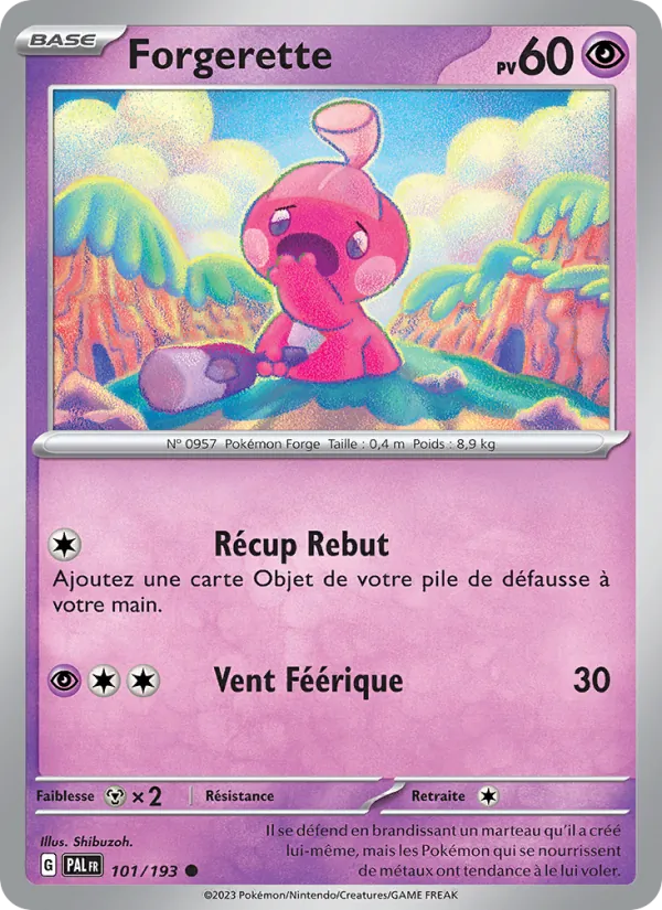 Carte Pokémon Forgerette de l'extension Évolutions à Paldea