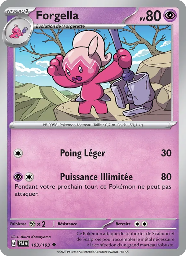Carte Pokémon Forgella de l'extension Évolutions à Paldea