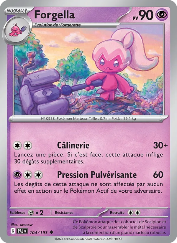 Carte Pokémon Forgella de l'extension Évolutions à Paldea