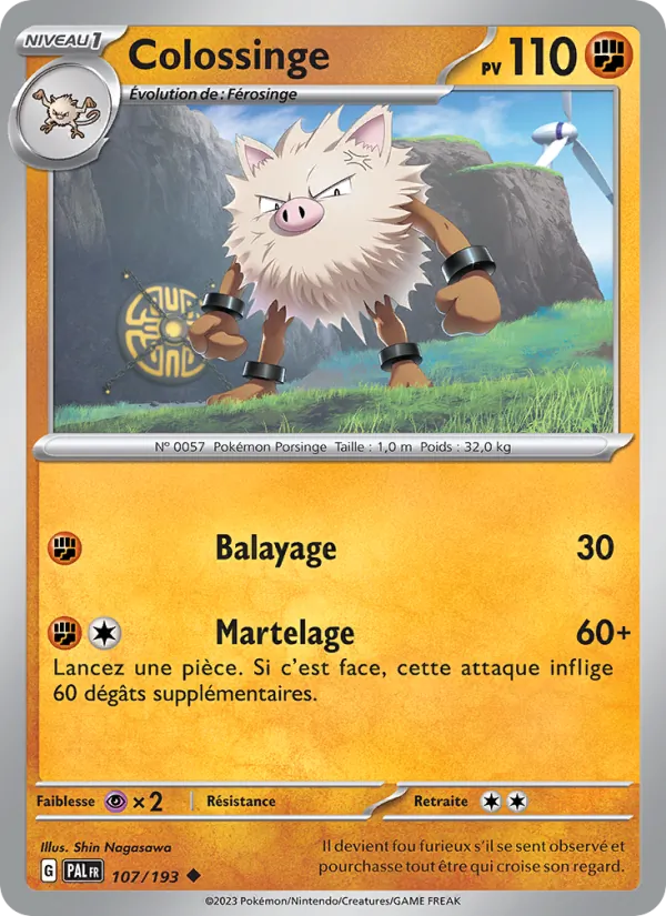 Carte Pokémon Colossinge de l'extension Évolutions à Paldea