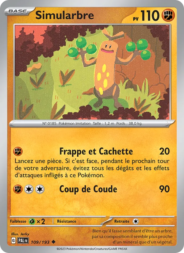 Carte Pokémon Simularbre de l'extension Évolutions à Paldea