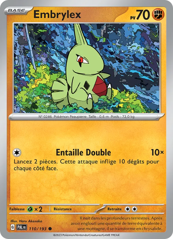 Carte Pokémon Embrylex de l'extension Évolutions à Paldea