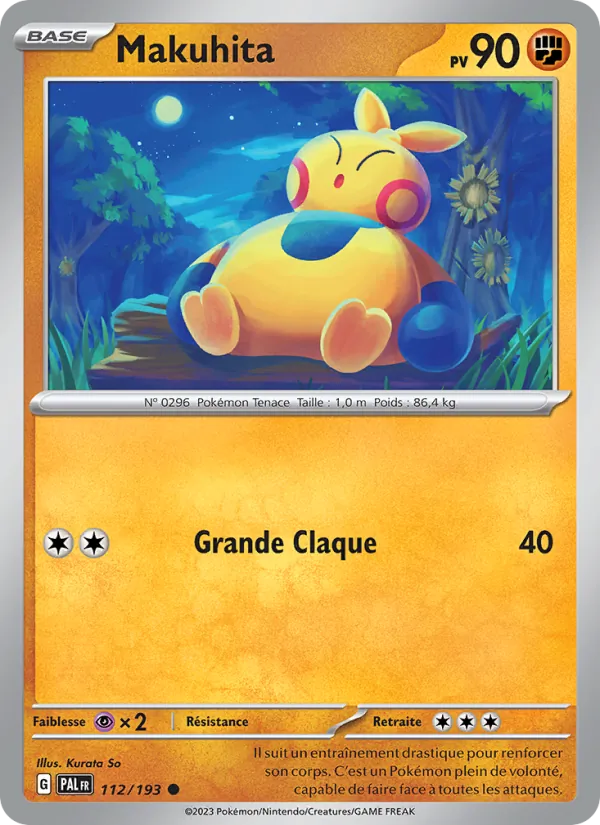 Carte Pokémon Makuhita de l'extension Évolutions à Paldea