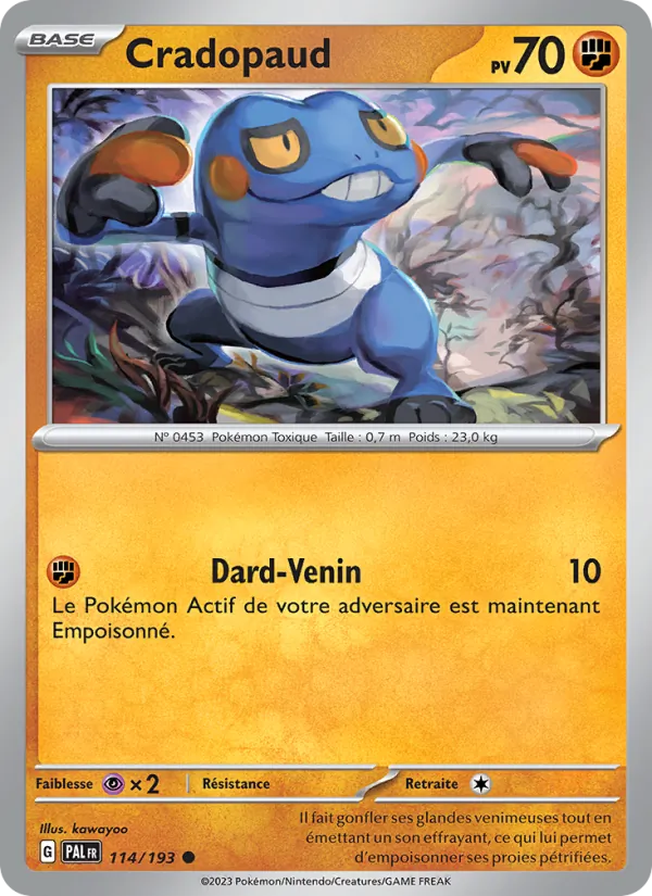 Carte Pokémon Cradopaud de l'extension Évolutions à Paldea