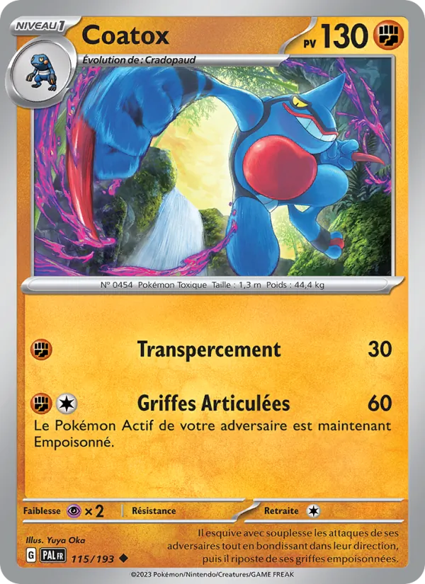Carte Pokémon Coatox de l'extension Évolutions à Paldea