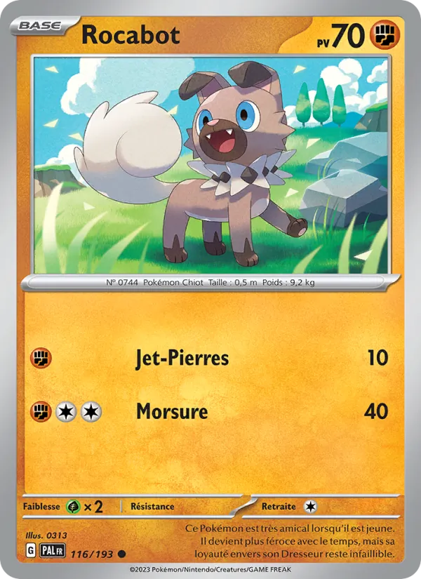Carte Pokémon Rocabot de l'extension Évolutions à Paldea