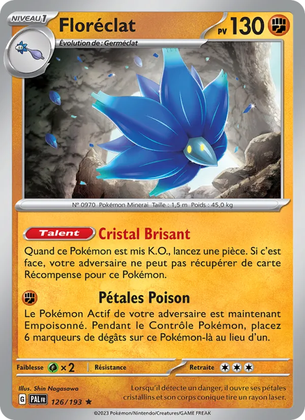 Carte Pokémon Floréclat de l'extension Évolutions à Paldea