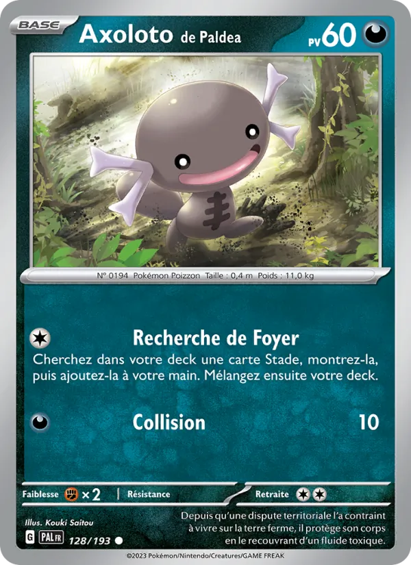 Carte Pokémon Axoloto de Paldea de l'extension Évolutions à Paldea