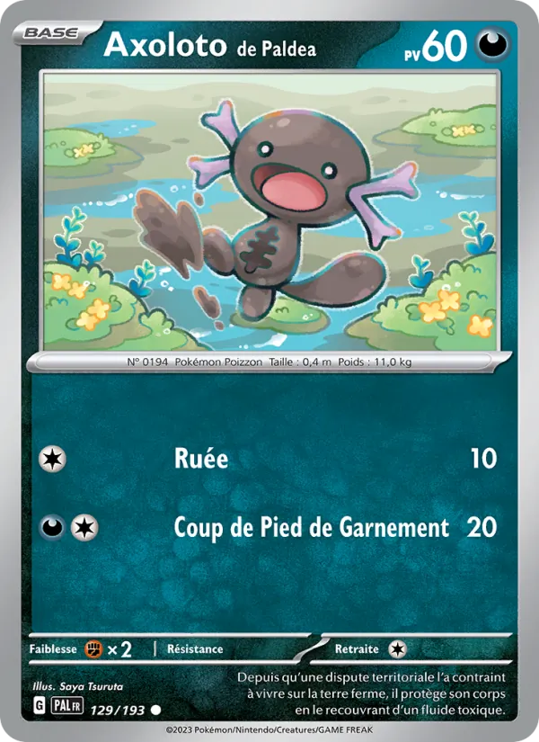 Carte Pokémon Axoloto de Paldea de l'extension Évolutions à Paldea