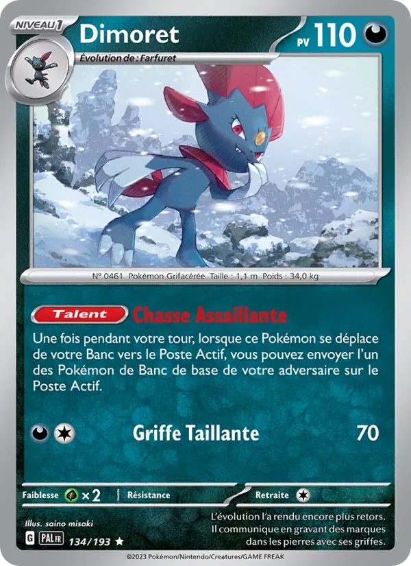 Carte Pokémon Dimoret de l'extension Évolutions à Paldea