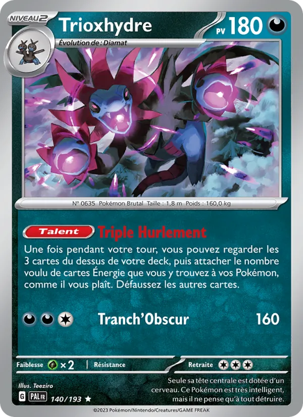 Carte Pokémon Trioxhydre de l'extension Évolutions à Paldea