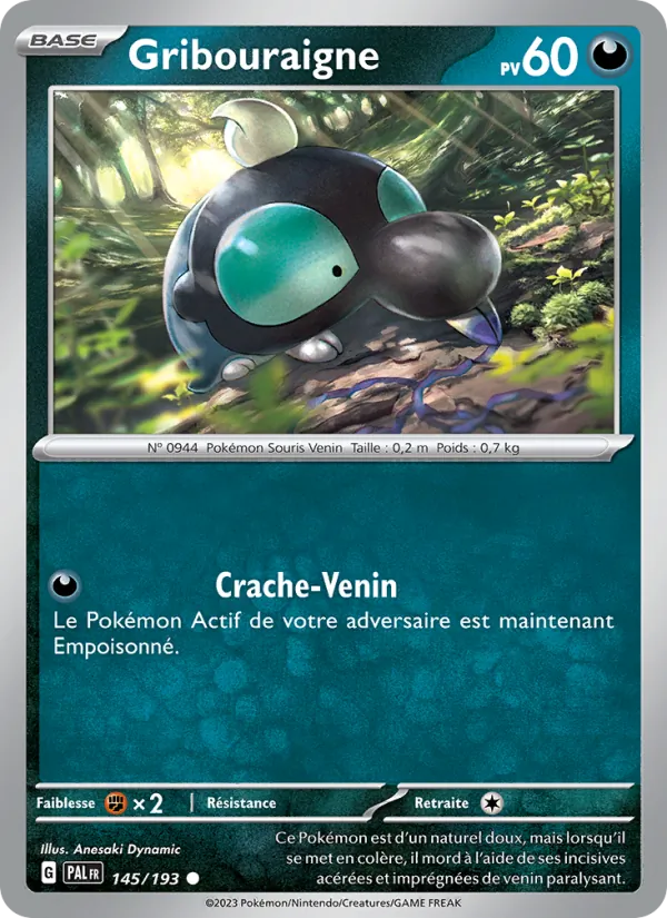 Carte Pokémon Gribouraigne de l'extension Évolutions à Paldea