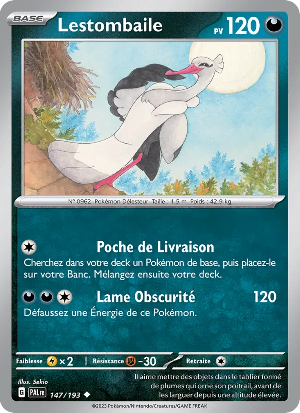 Carte Pokémon Lestombaile de l'extension Évolutions à Paldea