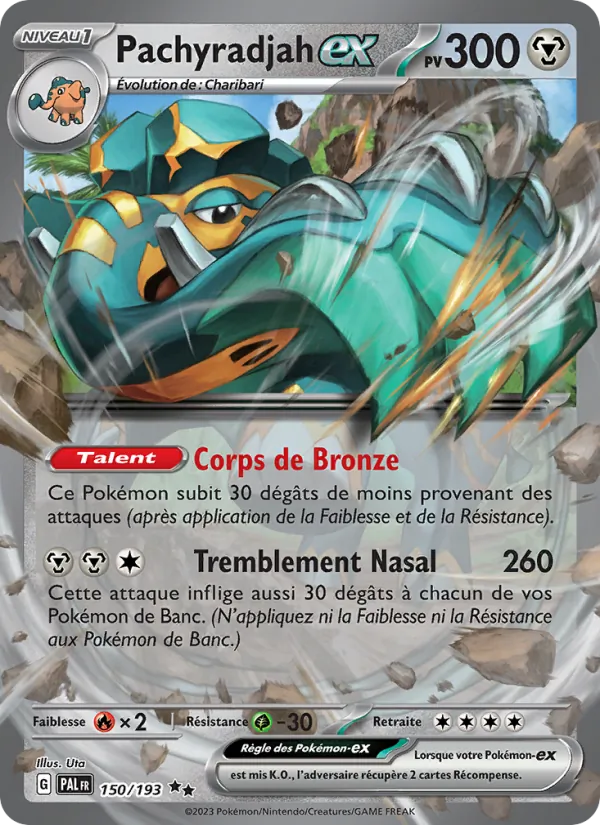 Carte Pokémon Pachyradjah-ex de l'extension Évolutions à Paldea
