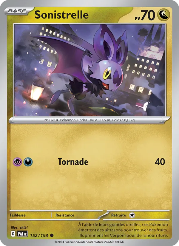 Carte Pokémon Sonistrelle de l'extension Évolutions à Paldea