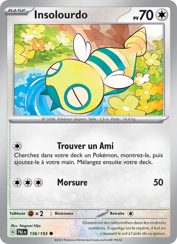 Carte Pokémon Insolourdo de l'extension Évolutions à Paldea