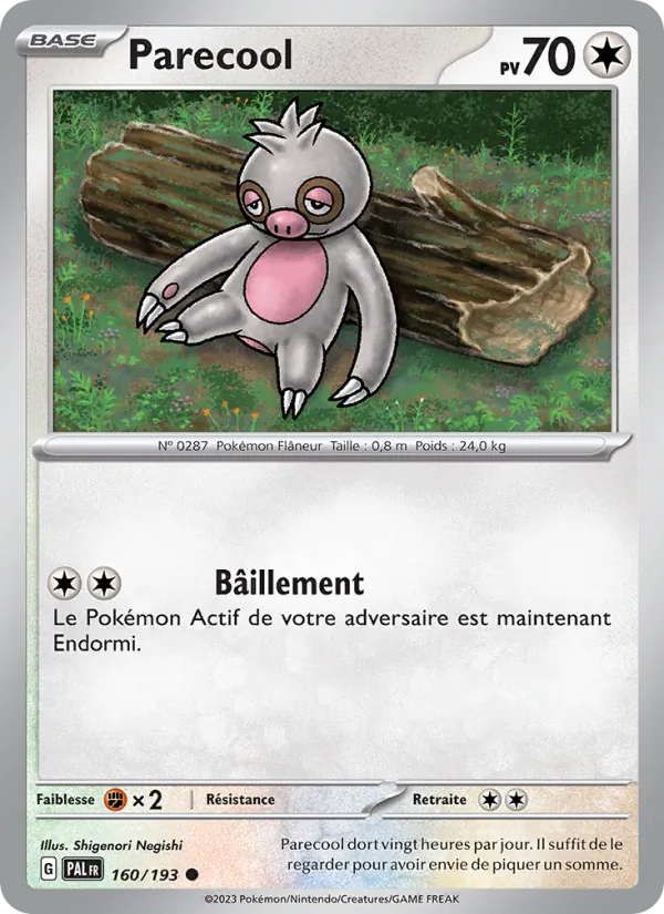 Carte Pokémon Parecool de l'extension Évolutions à Paldea