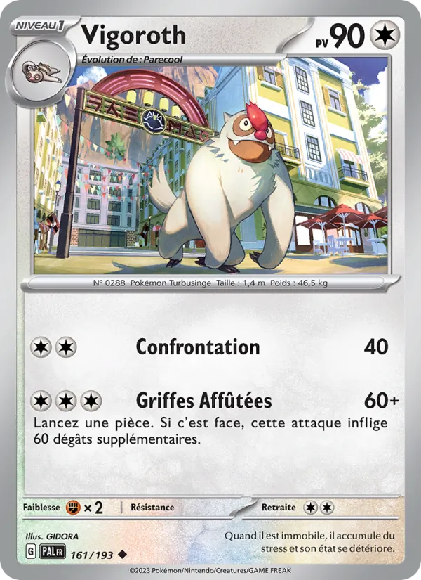 Carte Pokémon Vigoroth de l'extension Évolutions à Paldea