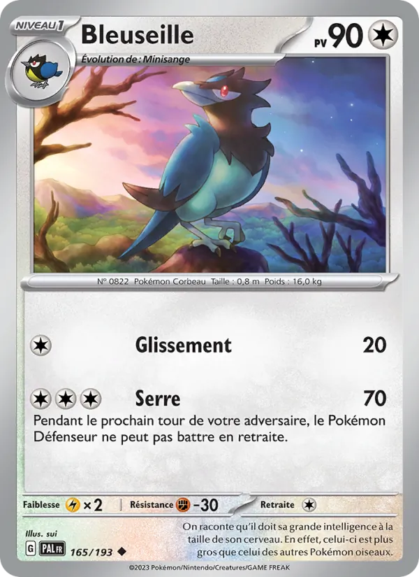 Carte Pokémon Bleuseille de l'extension Évolutions à Paldea
