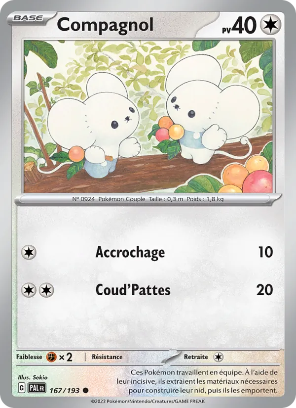 Carte Pokémon Compagnol de l'extension Évolutions à Paldea