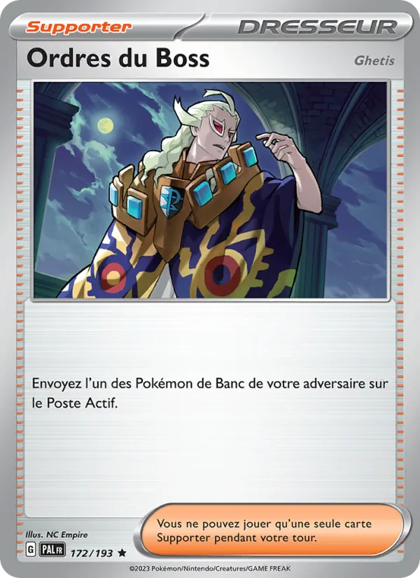 Carte Pokémon Ordres du Boss de l'extension Évolutions à Paldea