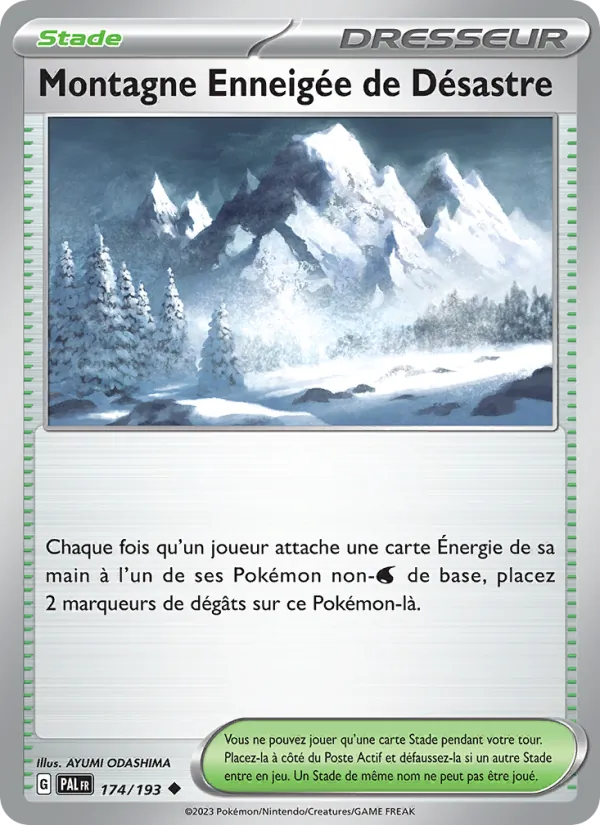 Carte Pokémon Montagne Enneigée de Désastre de l'extension Évolutions à Paldea