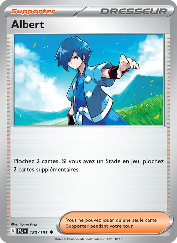 Carte Pokémon Albert de l'extension Évolutions à Paldea