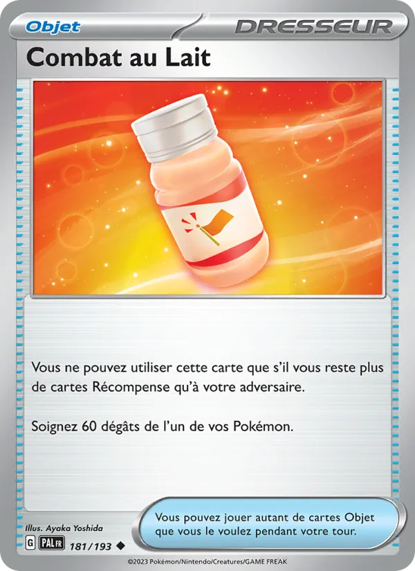 Carte Pokémon Combat au Lait de l'extension Évolutions à Paldea