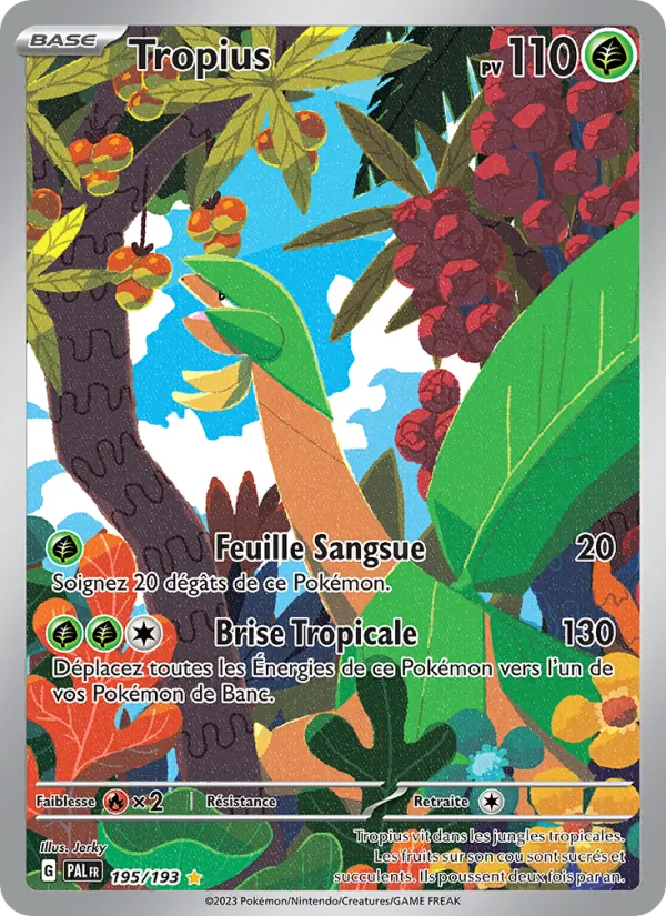 Carte Pokémon Tropius de l'extension Évolutions à Paldea