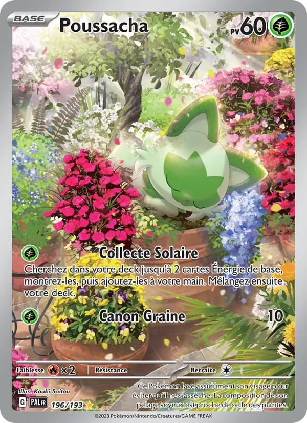 Carte Pokémon Poussacha de l'extension Évolutions à Paldea