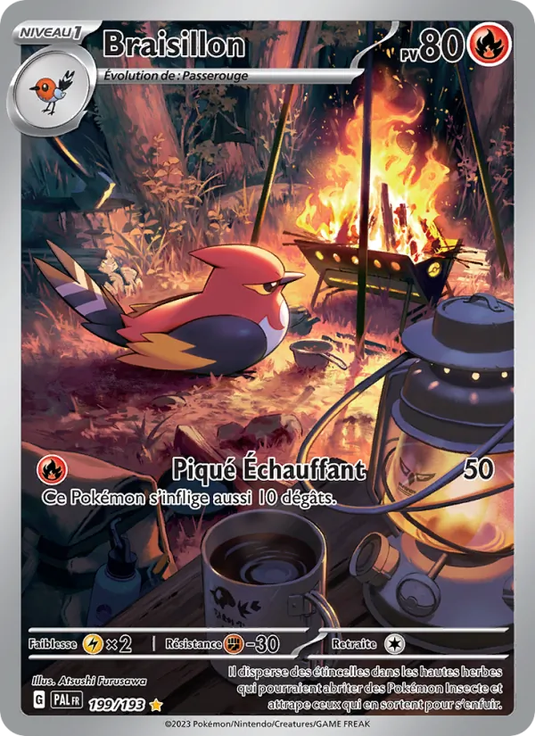 Carte Pokémon Braisillon de l'extension Évolutions à Paldea