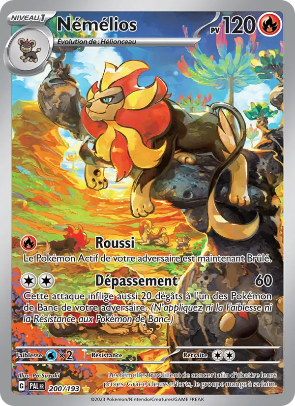Carte Pokémon Némélios de l'extension Évolutions à Paldea