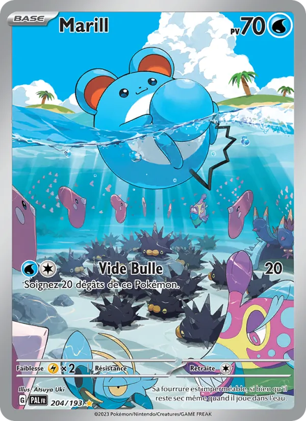 Carte Pokémon Marill de l'extension Évolutions à Paldea