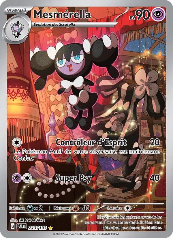 Carte Pokémon Mesmérella de l'extension Évolutions à Paldea